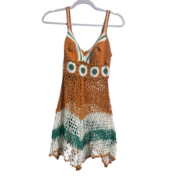 Hand Crafted Other - Crochet Knit Swimsuit Cover-Up – Corset Back – Boho Beach Dress Resort Vacation